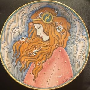 vintage 1978 Art nouveau’s collectors plate